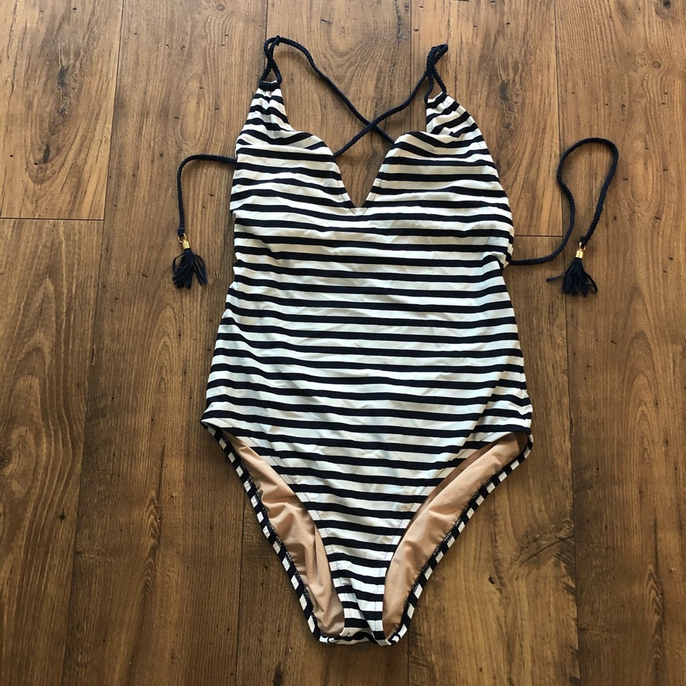J. Crew One Piece Tie-back bathing suit